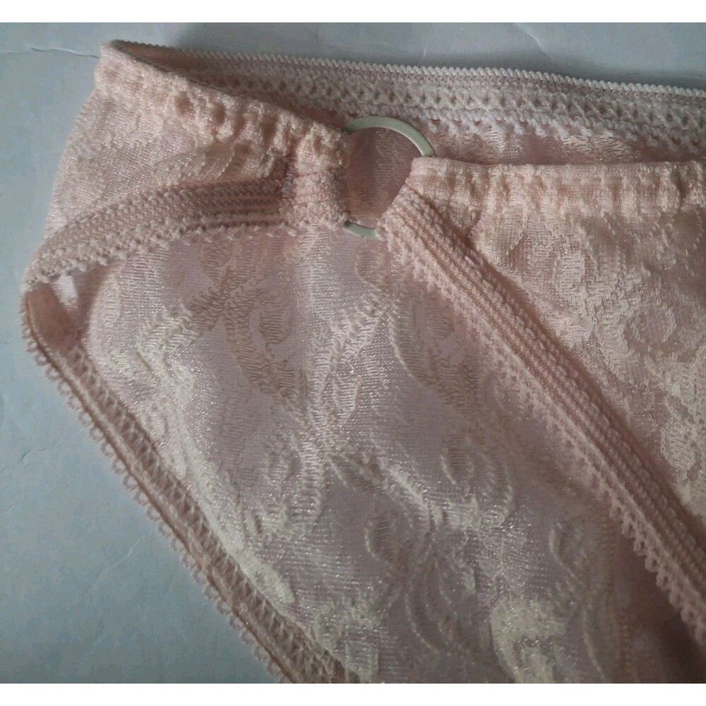 Vintage Sears Kiki Bikini Panty All Over Lace Size 7 Pastel Pink Underwear - Picture 3 of 4